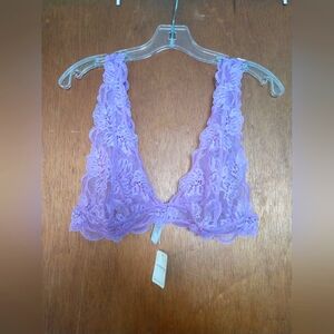 Free People Intimately Free Lace Bralette in Lavender Size L
